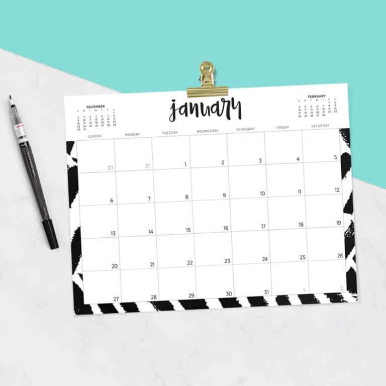 19 Free Printable Calendars to Kick Start The New Year