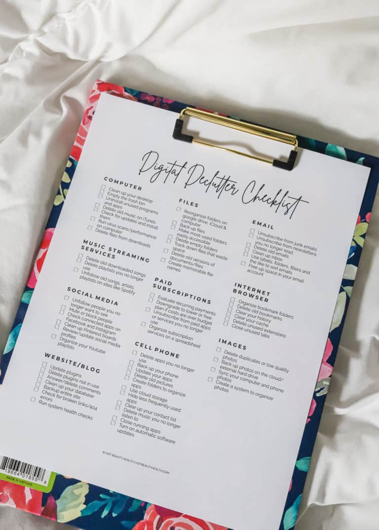 declutter printable checklist